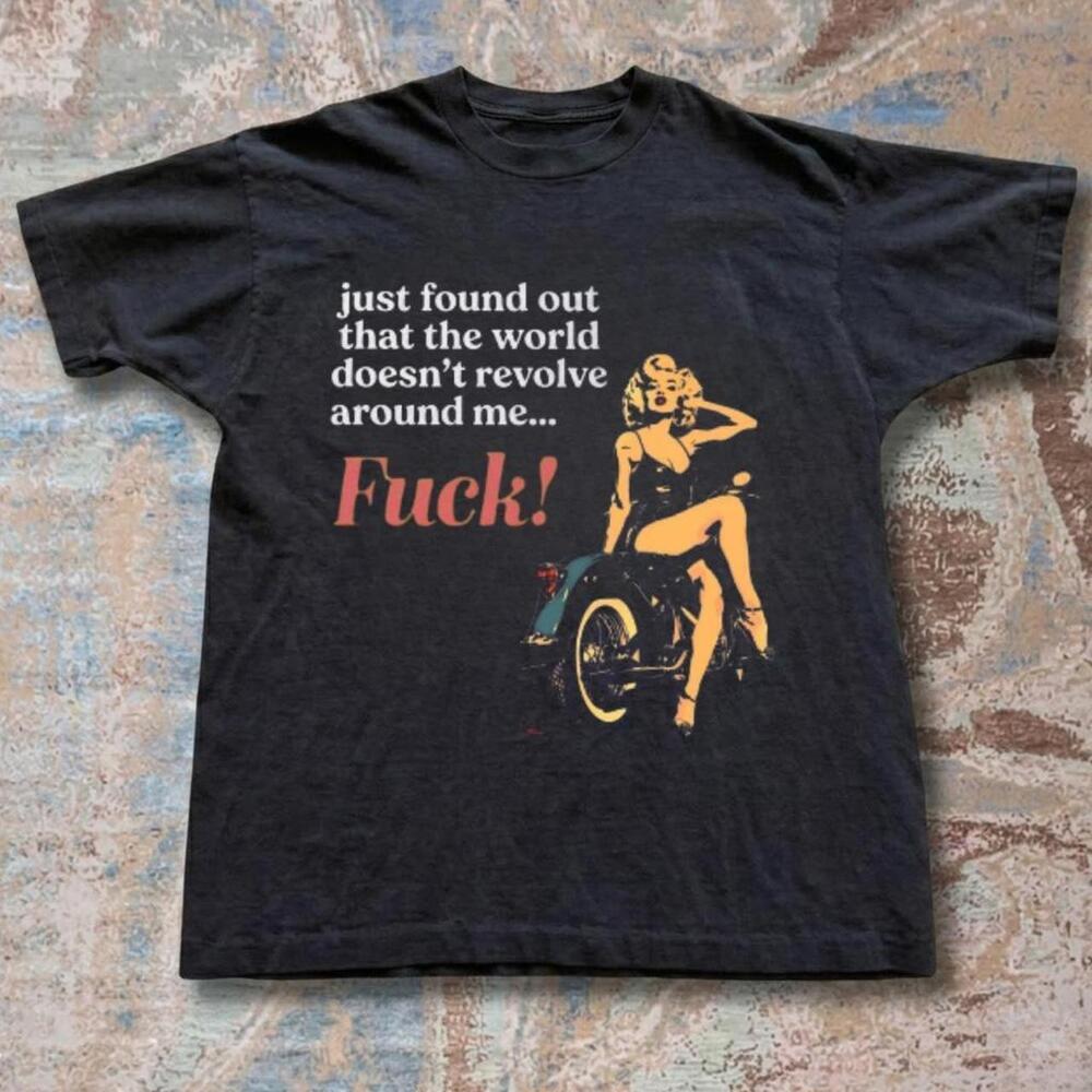 Black Graphic Tee With Funny Quote